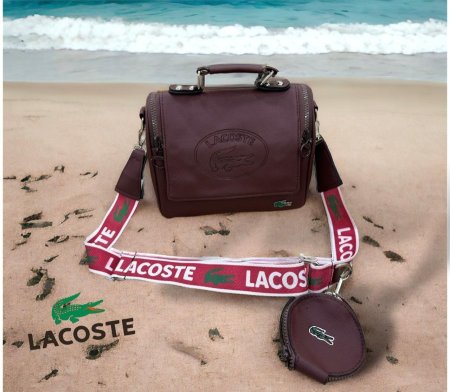 شنطة Lacoste ستاتي - خمري